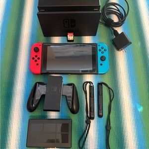 Nintendo Switch with Neon Red & Neon Blue Joy‑Con Controllers for only $175.00.
